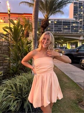 By Together Peach Strapless Sundress